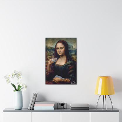 "Mona Lisa's Coffee Break" Canvas | Coffee Time Classics