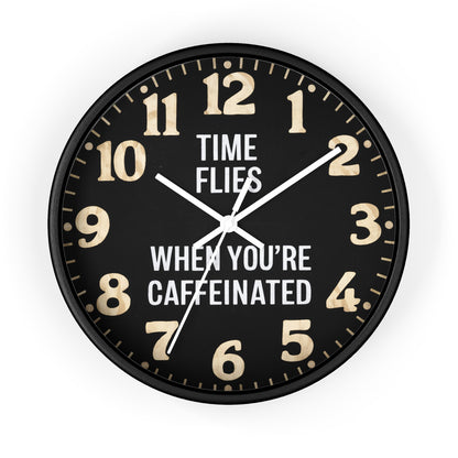 Time Flies Coffee Wall Clock | Coffee Time Classics 🕰️ - Coffee Time Classics