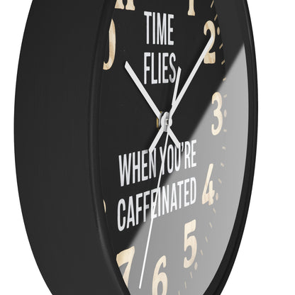 Time Flies Coffee Wall Clock | Coffee Time Classics 🕰️ - Coffee Time Classics