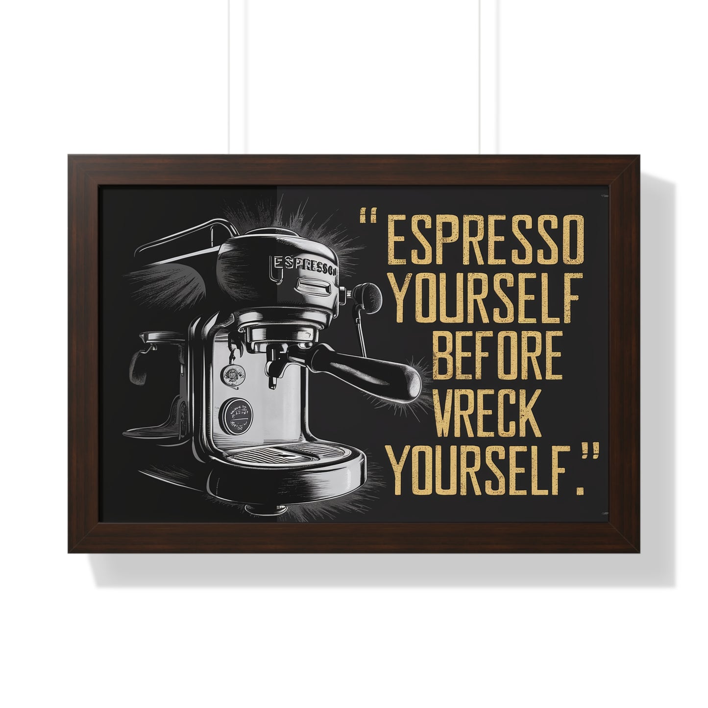 Espresso Empowerment Framed Horizontal Poster | Coffee Time Classics - Coffee Time Classics