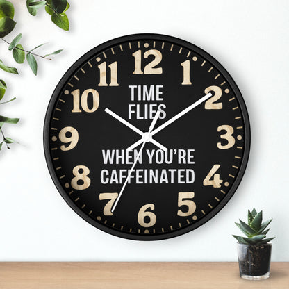 Time Flies Coffee Wall Clock | Coffee Time Classics 🕰️ - Coffee Time Classics