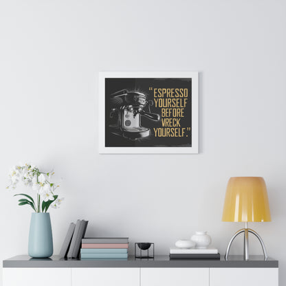 Espresso Empowerment Framed Horizontal Poster | Coffee Time Classics - Coffee Time Classics