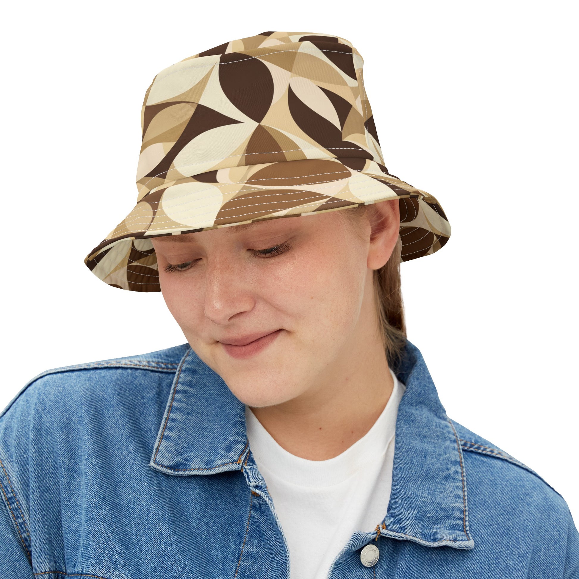 Mocha Mosaic Bucket Hat | Coffee Time Classics - Coffee Time Classics