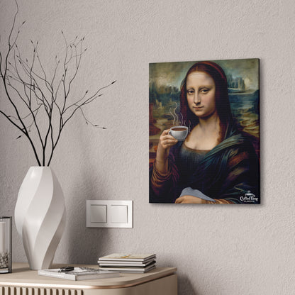 "Mona Lisa's Coffee Break" Canvas | Coffee Time Classics