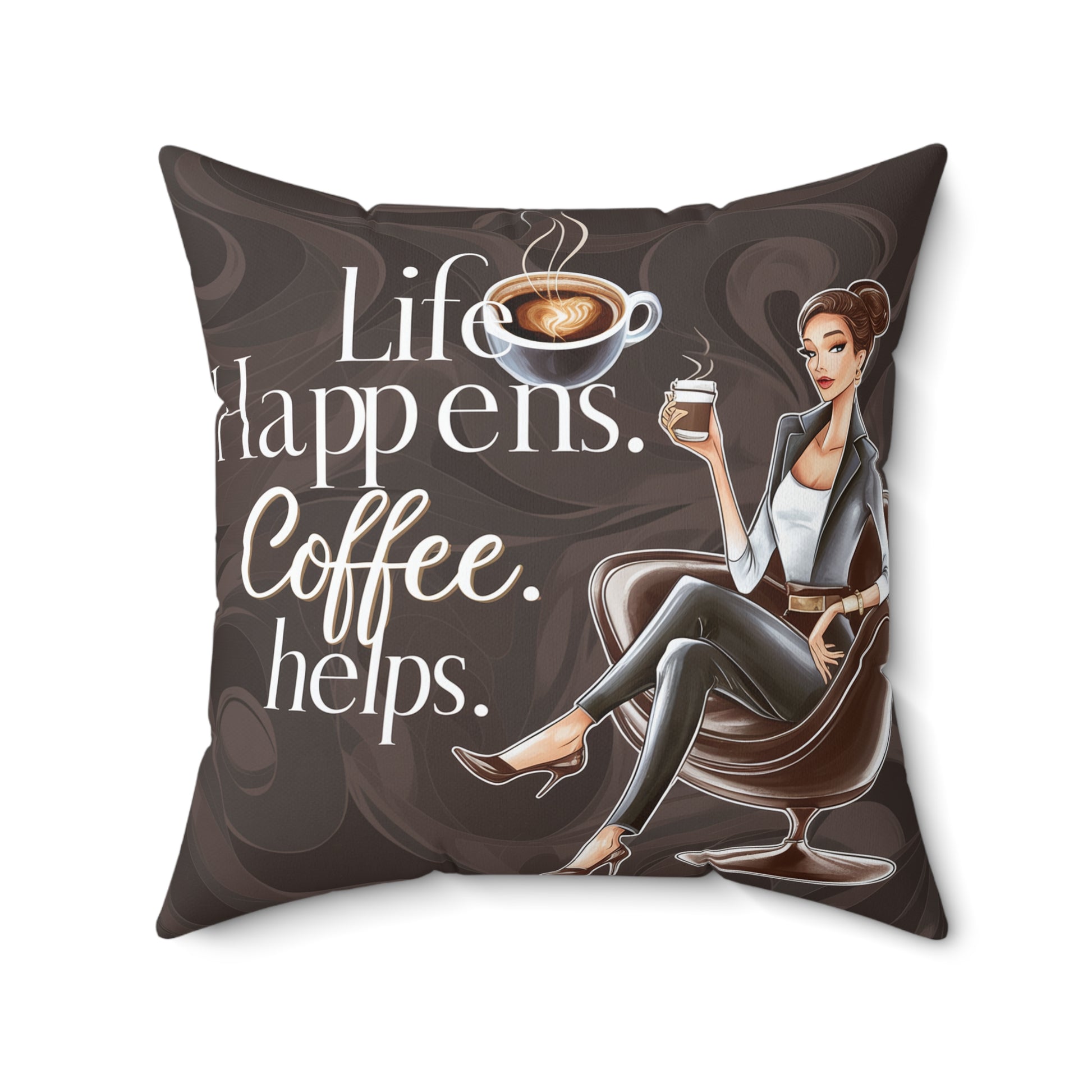 Coffee Chic Square Pillow | Coffee Time Classics - Coffee Time Classics