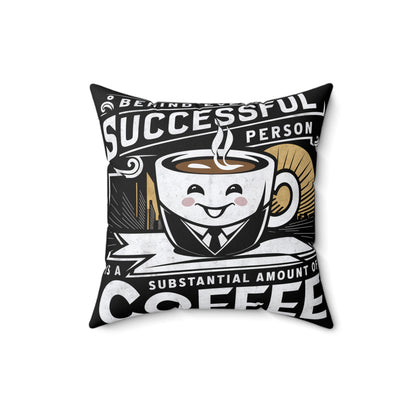 Success Brew Square Pillow | Coffee Time Classics - Coffee Time Classics