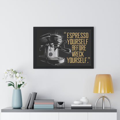 Espresso Empowerment Framed Horizontal Poster | Coffee Time Classics - Coffee Time Classics