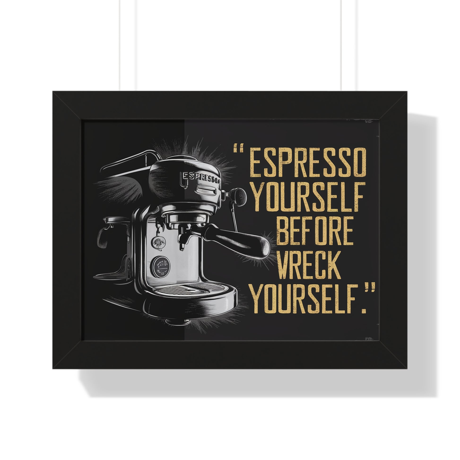 Espresso Empowerment Framed Horizontal Poster | Coffee Time Classics - Coffee Time Classics