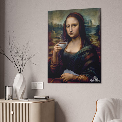 "Mona Lisa's Coffee Break" Canvas | Coffee Time Classics