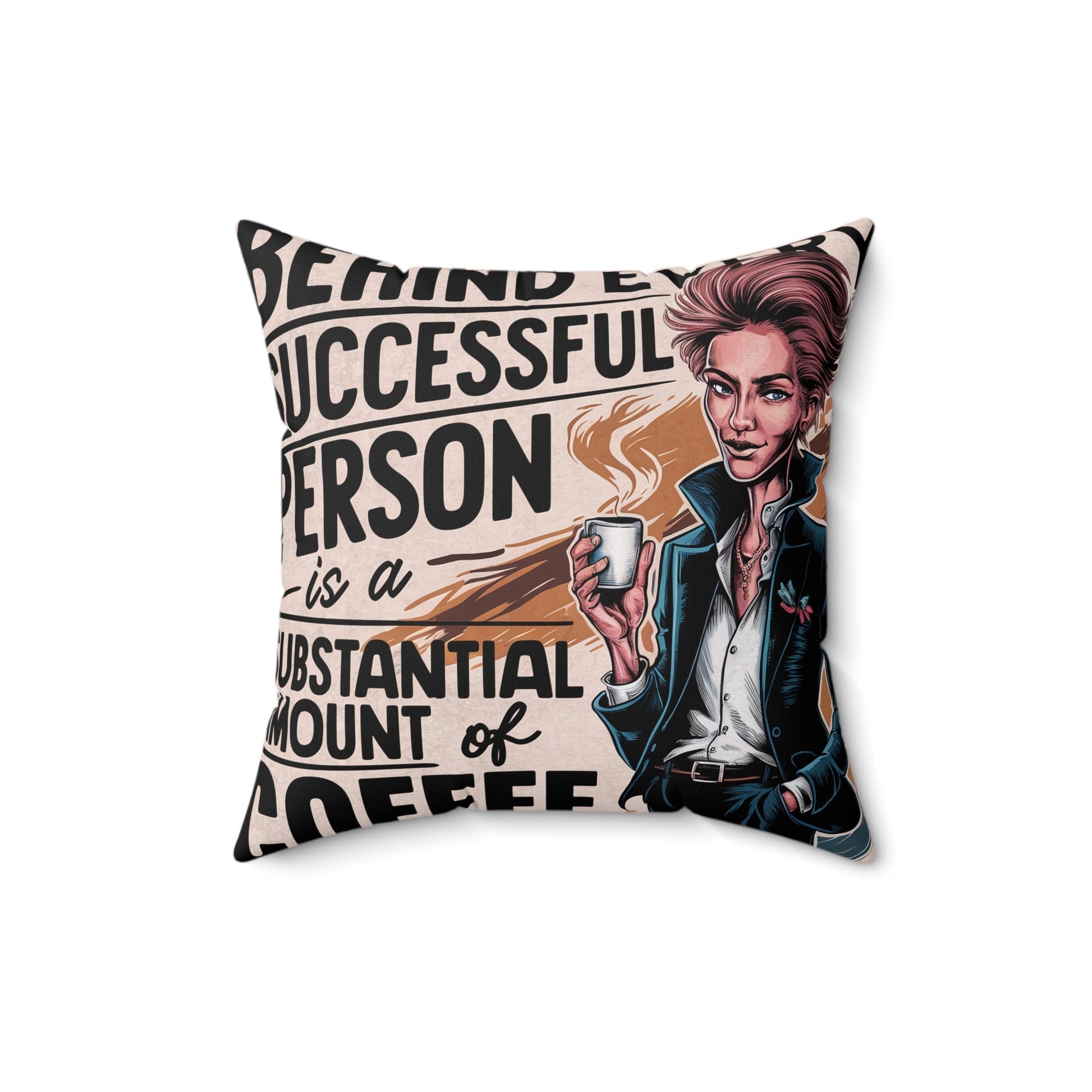 Ambition Aroma Square Pillow | Coffee Time Classics - Coffee Time Classics