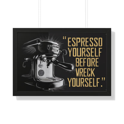 Espresso Empowerment Framed Horizontal Poster | Coffee Time Classics - Coffee Time Classics