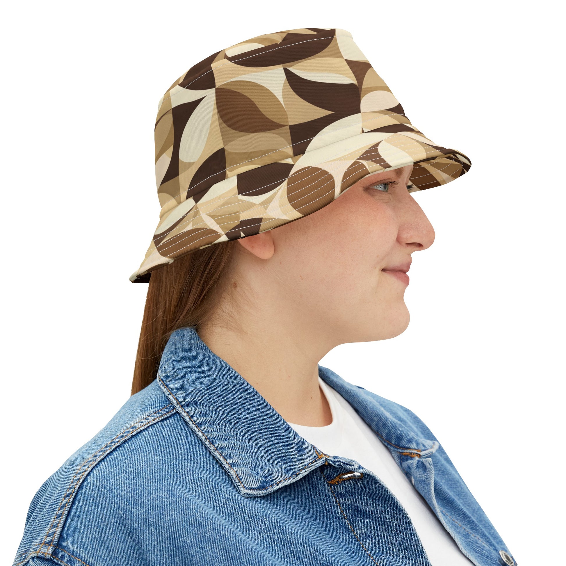 Mocha Mosaic Bucket Hat | Coffee Time Classics - Coffee Time Classics