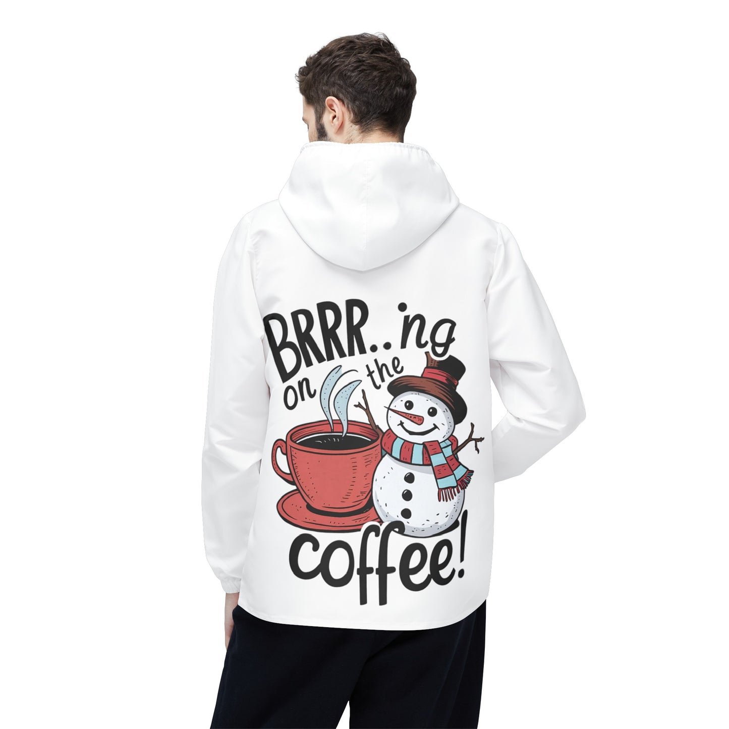 "BRRR...ng on the Coffee!" Windbreaker Jacket  | Coffee Time Classics - Coffee Time Classics