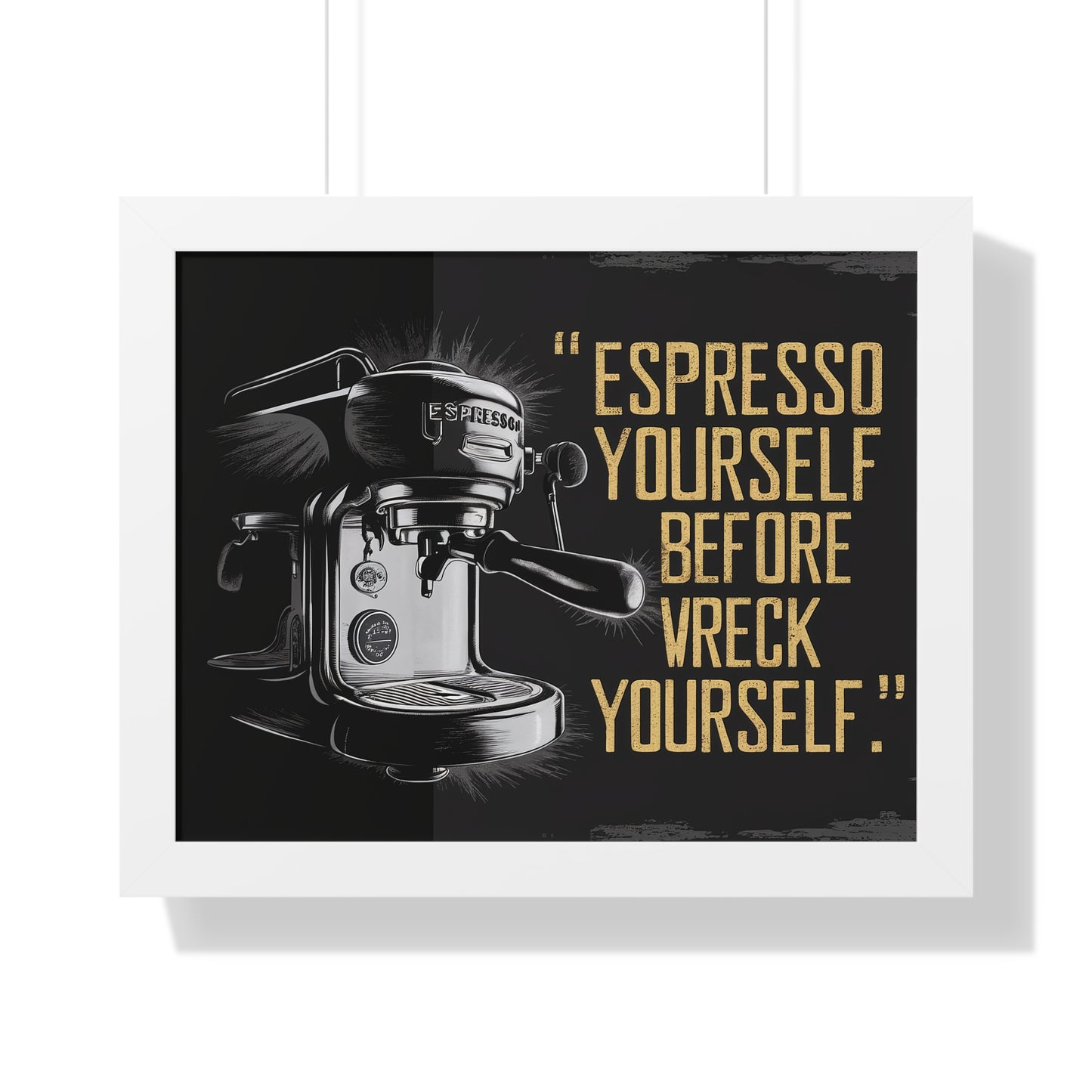 Espresso Empowerment Framed Horizontal Poster | Coffee Time Classics - Coffee Time Classics