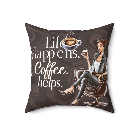 Coffee Chic Square Pillow | Coffee Time Classics - Coffee Time Classics