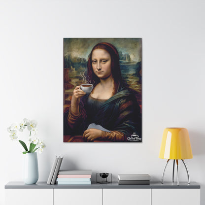 "Mona Lisa's Coffee Break" Canvas | Coffee Time Classics