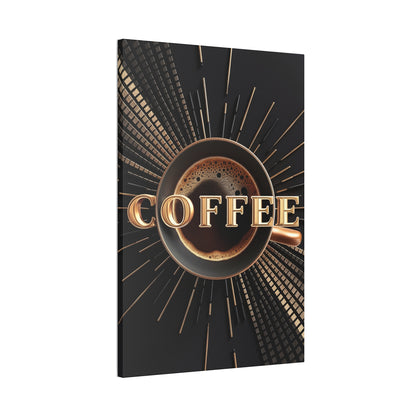 "Golden Coffee Radiance" Canvas | Coffee Time Classics