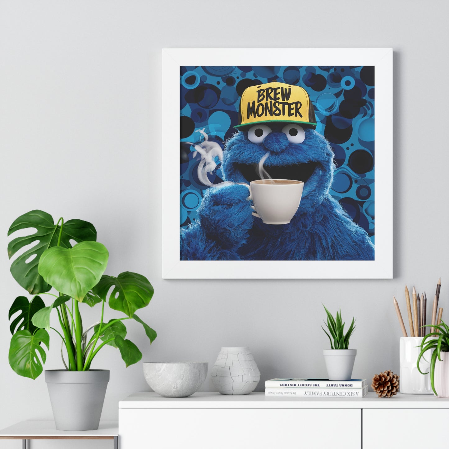 "Caffeine Craze Monster" Art Print | Coffee Time Classics - Coffee Time Classics