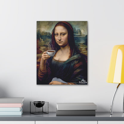 "Mona Lisa's Coffee Break" Canvas | Coffee Time Classics