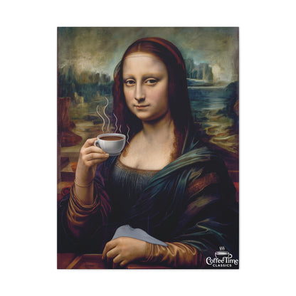 "Mona Lisa's Coffee Break" Canvas | Coffee Time Classics