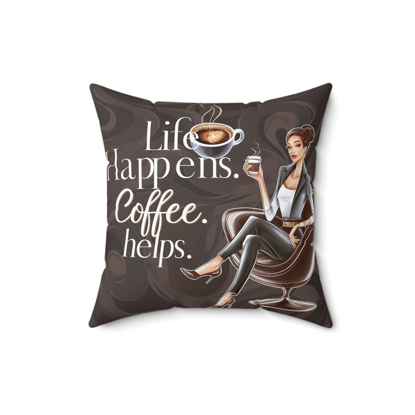 Coffee Chic Square Pillow | Coffee Time Classics - Coffee Time Classics
