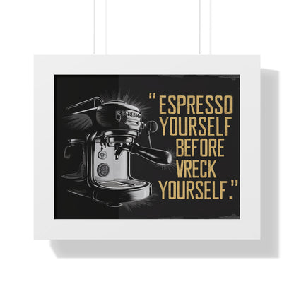 Espresso Empowerment Framed Horizontal Poster | Coffee Time Classics - Coffee Time Classics