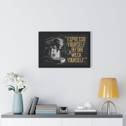 Espresso Empowerment Framed Horizontal Poster | Coffee Time Classics - Coffee Time Classics