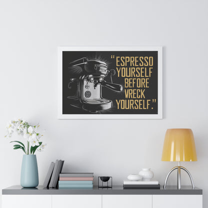 Espresso Empowerment Framed Horizontal Poster | Coffee Time Classics - Coffee Time Classics