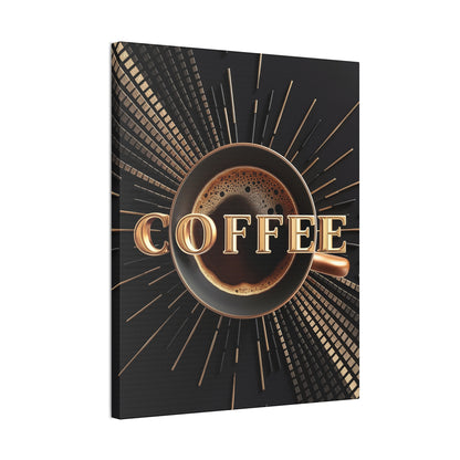 "Golden Coffee Radiance" Canvas | Coffee Time Classics