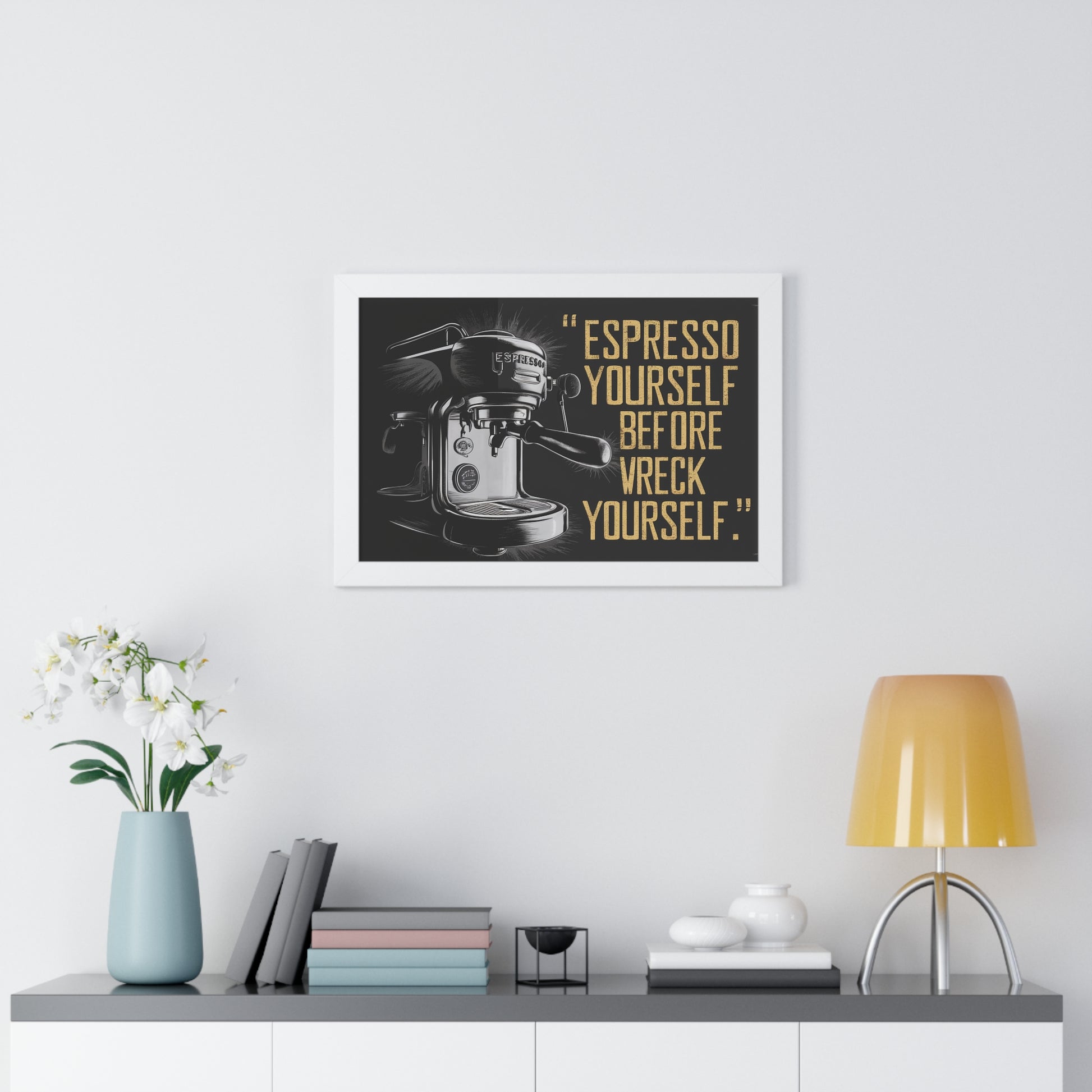 Espresso Empowerment Framed Horizontal Poster | Coffee Time Classics - Coffee Time Classics