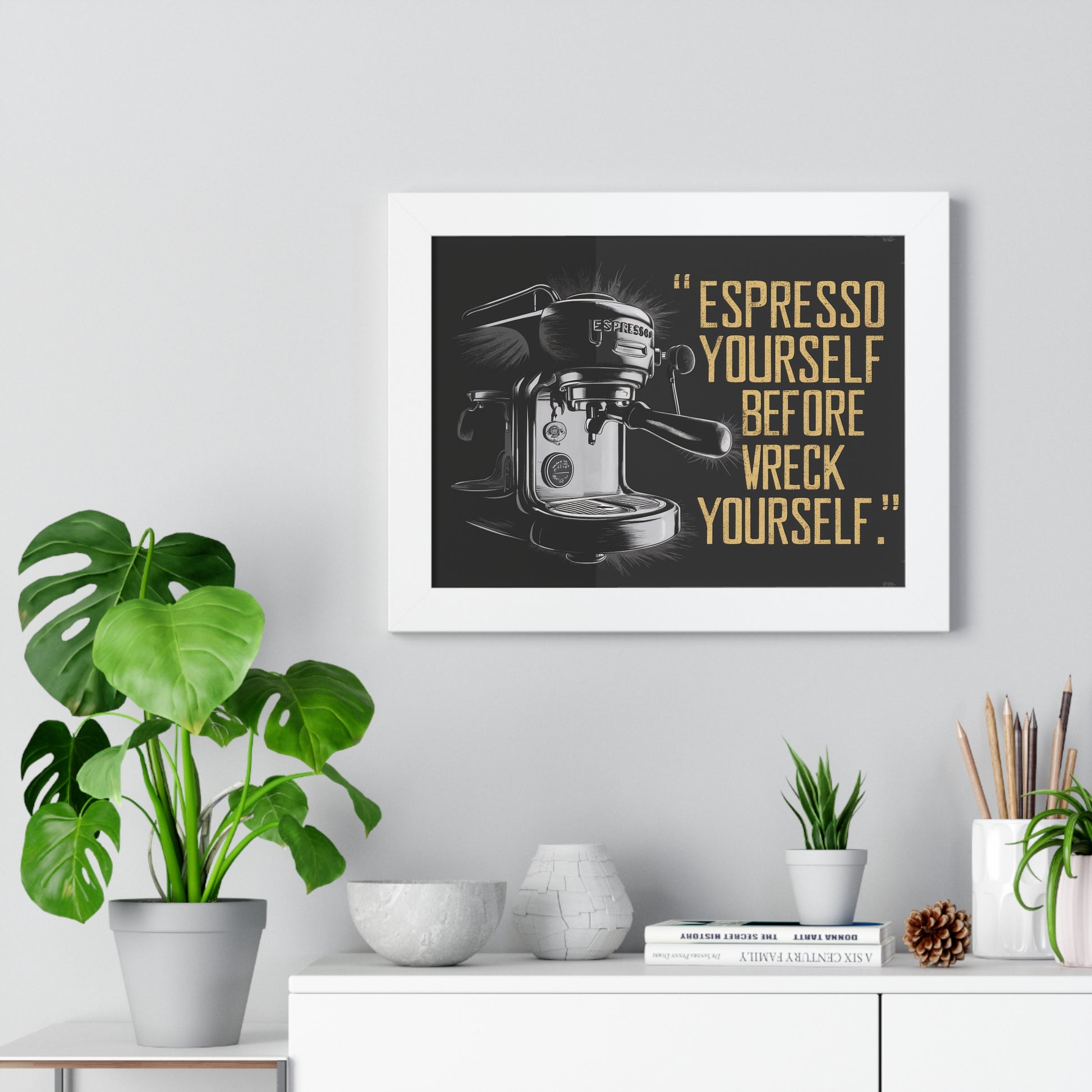 Espresso Empowerment Framed Horizontal Poster | Coffee Time Classics - Coffee Time Classics