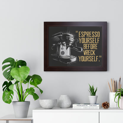 Espresso Empowerment Framed Horizontal Poster | Coffee Time Classics - Coffee Time Classics