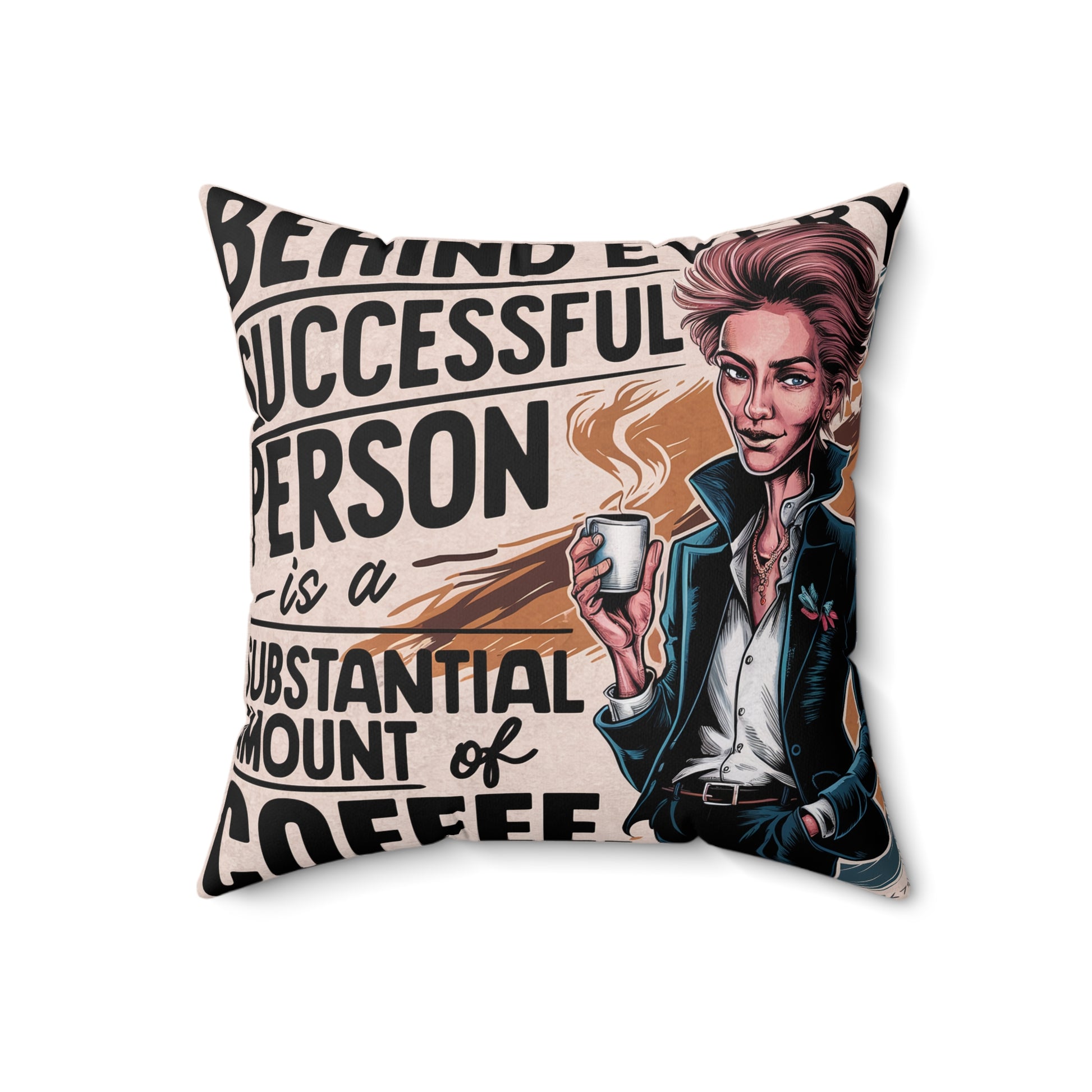 Ambition Aroma Square Pillow | Coffee Time Classics - Coffee Time Classics