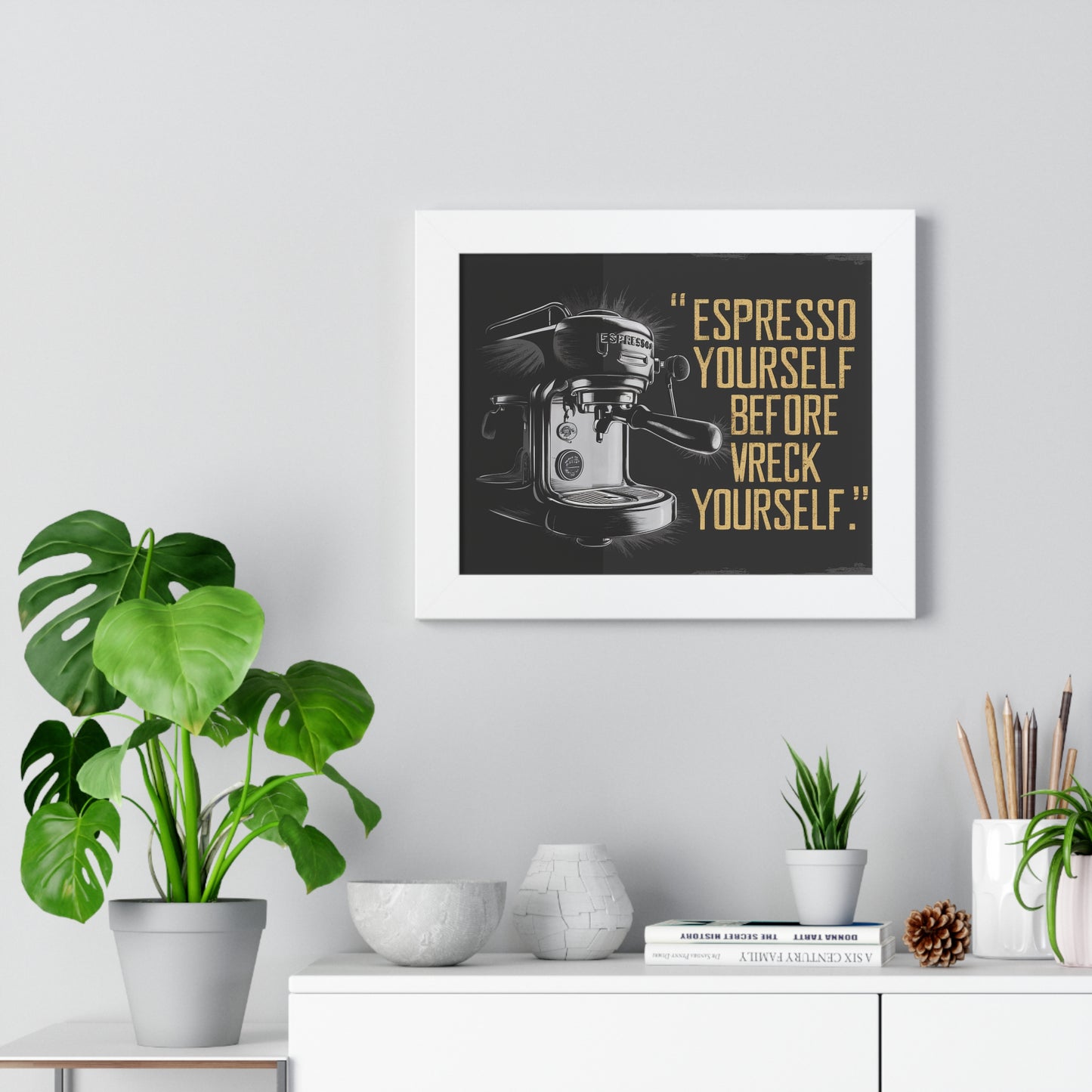 Espresso Empowerment Framed Horizontal Poster | Coffee Time Classics - Coffee Time Classics