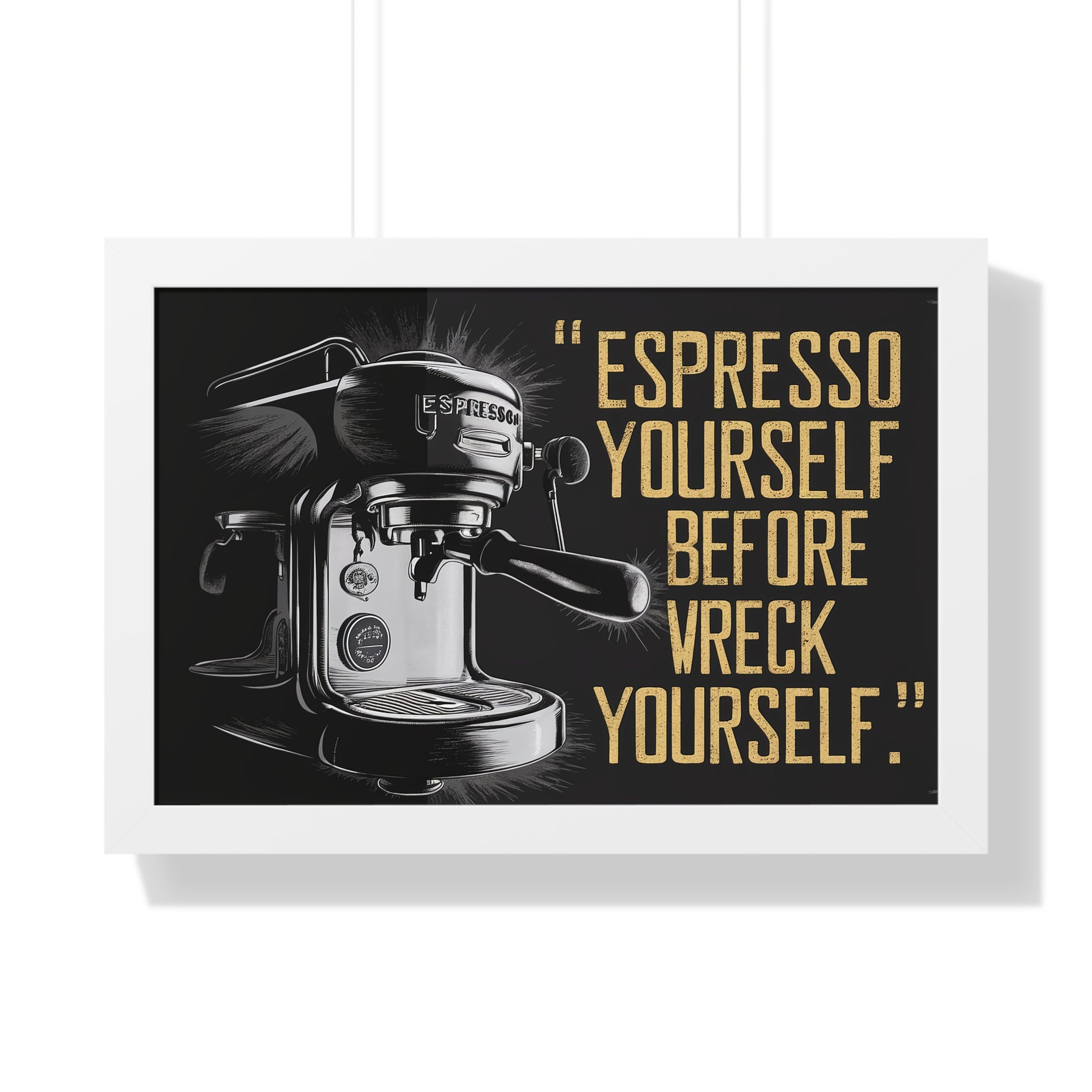 Espresso Empowerment Framed Horizontal Poster | Coffee Time Classics - Coffee Time Classics