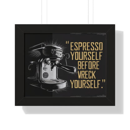 Espresso Empowerment Framed Horizontal Poster | Coffee Time Classics - Coffee Time Classics