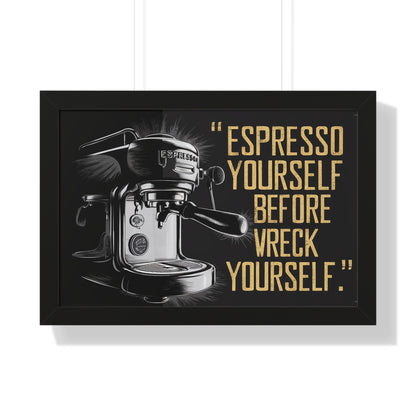 Espresso Empowerment Framed Horizontal Poster | Coffee Time Classics - Coffee Time Classics