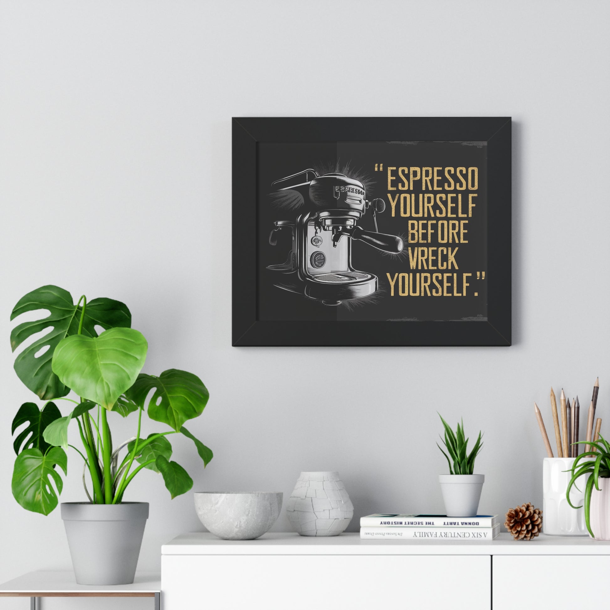 Espresso Empowerment Framed Horizontal Poster | Coffee Time Classics - Coffee Time Classics